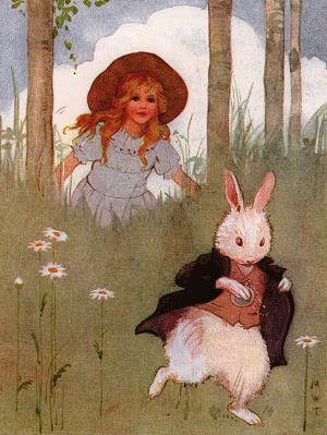 Alice and White Rabbit by Margaret Tarrant